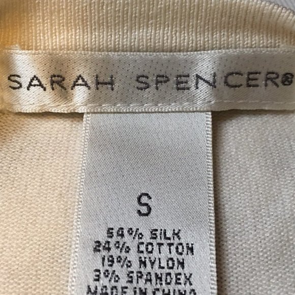 SARAH SPENCER Metallic Floral Cardigan - SMALL - Picture 9 of 11